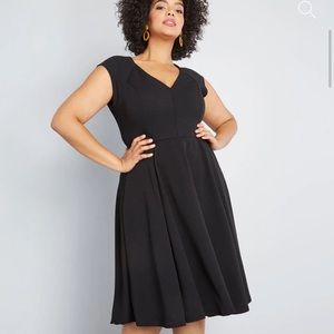 Modcloth Date Night Done Right black dress 1X
